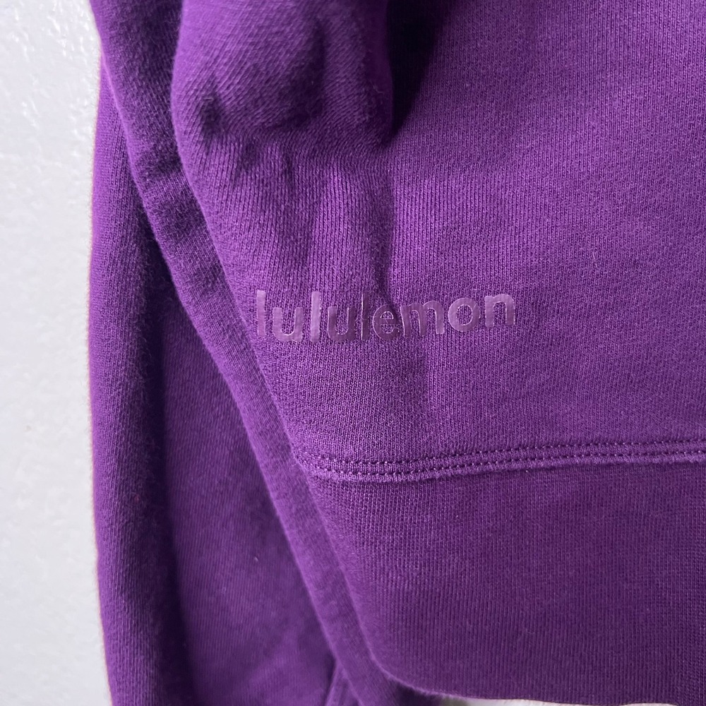 Lululemon Perfectly Oversized Crop Crew Purple Sweatshirt Size 8 - Picture 4 of 5